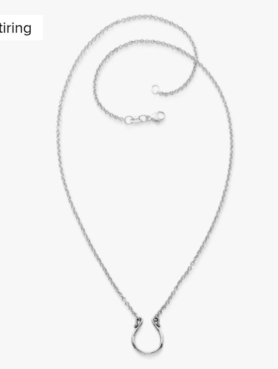 James Avery Jewelry - James Avery Sterling Silver Horseshoe Charm Holder Pendant Necklace